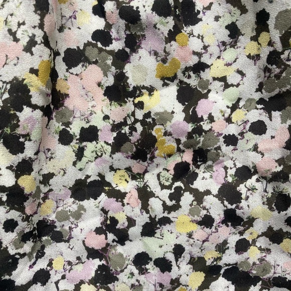 Theory Silk Dress Multicolor Floral Polka Dotted Size 6 - Picture 3 of 6